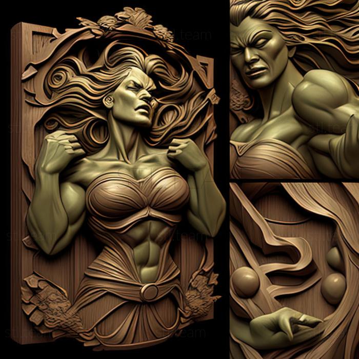 3D модель St Жінка Халк Всесвіту Marvel (STL)